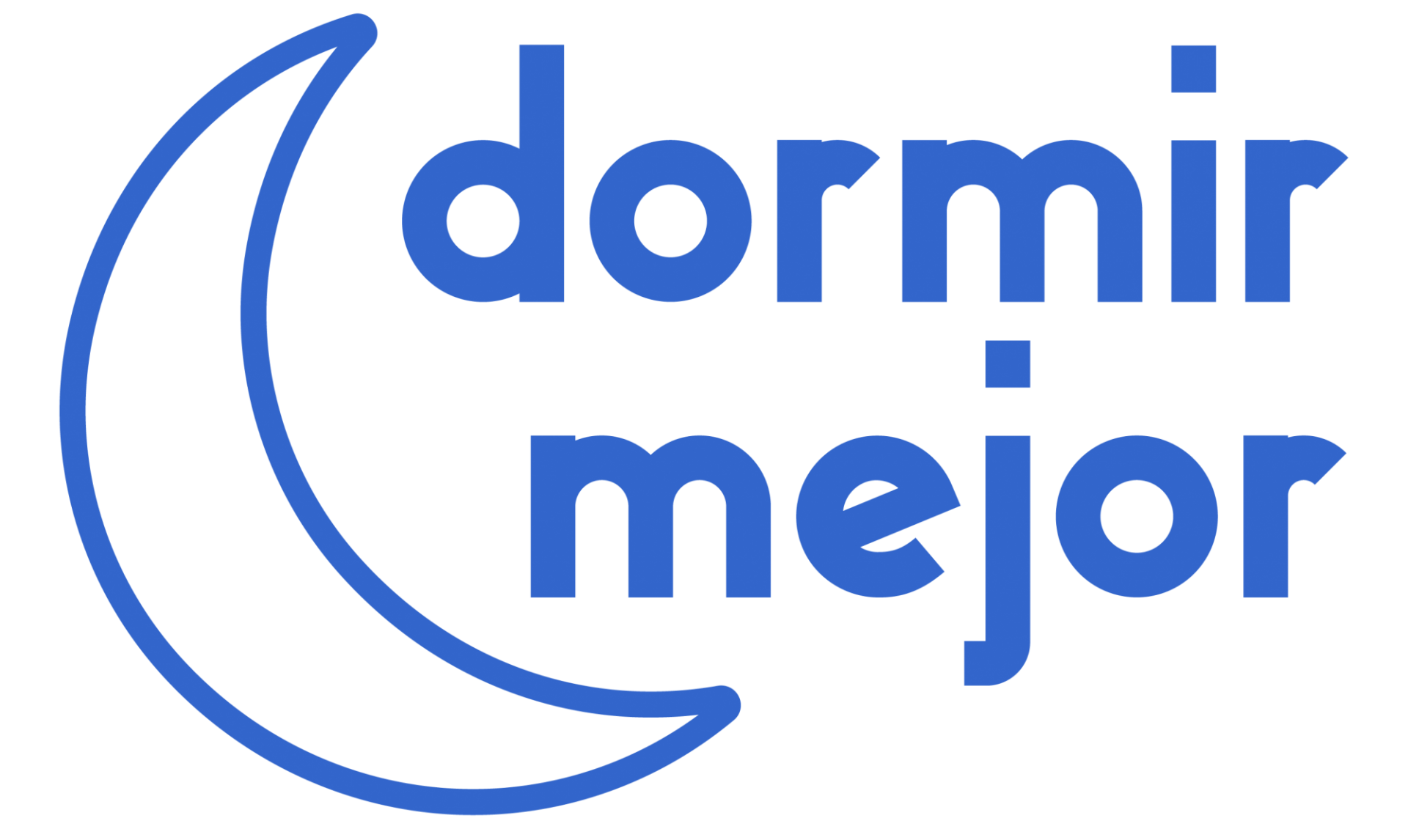 Dormir Mejor logo in blue 