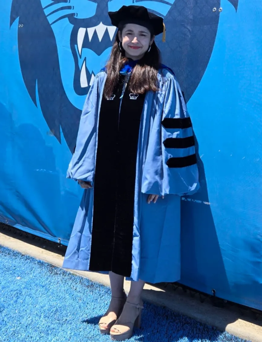 Sarah Valentina Diaz receives her PhD at the Columbia School of Social Work.