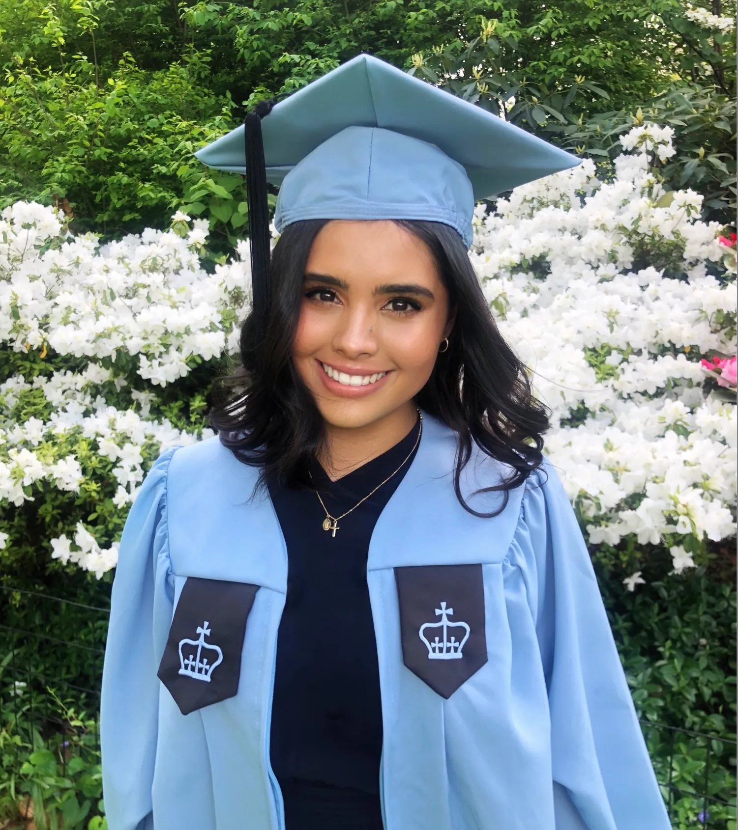 Melanie Morris in her graduation cap and gown 