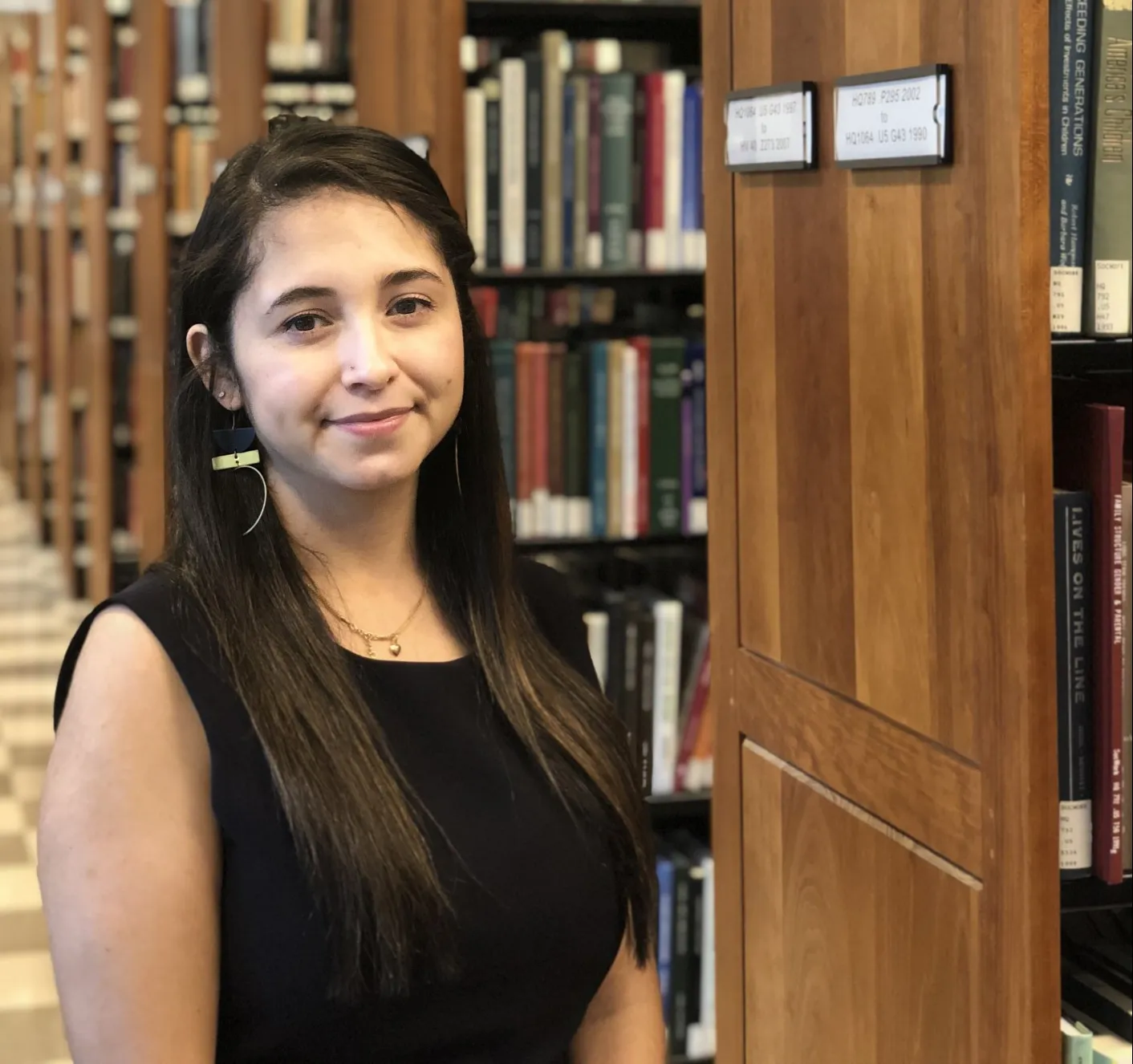 Sarah Diaz in library